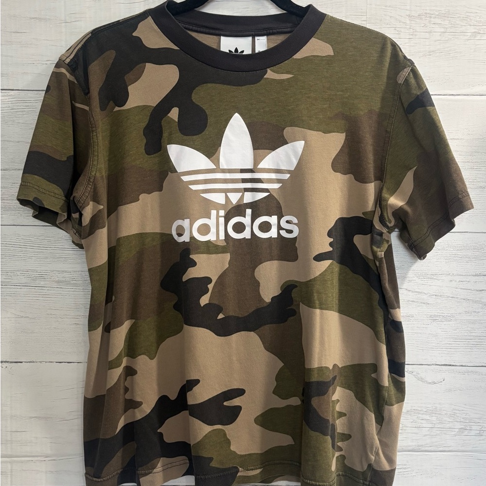 Adidas Camo Trefoil T-Shirt Unisex Size Medium Streetwear Graphic Tee - Picture 3 of 7